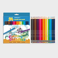 24pcs round shape erasable color pencil